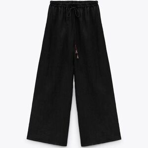 ZARA Linen palazzo pant sz M